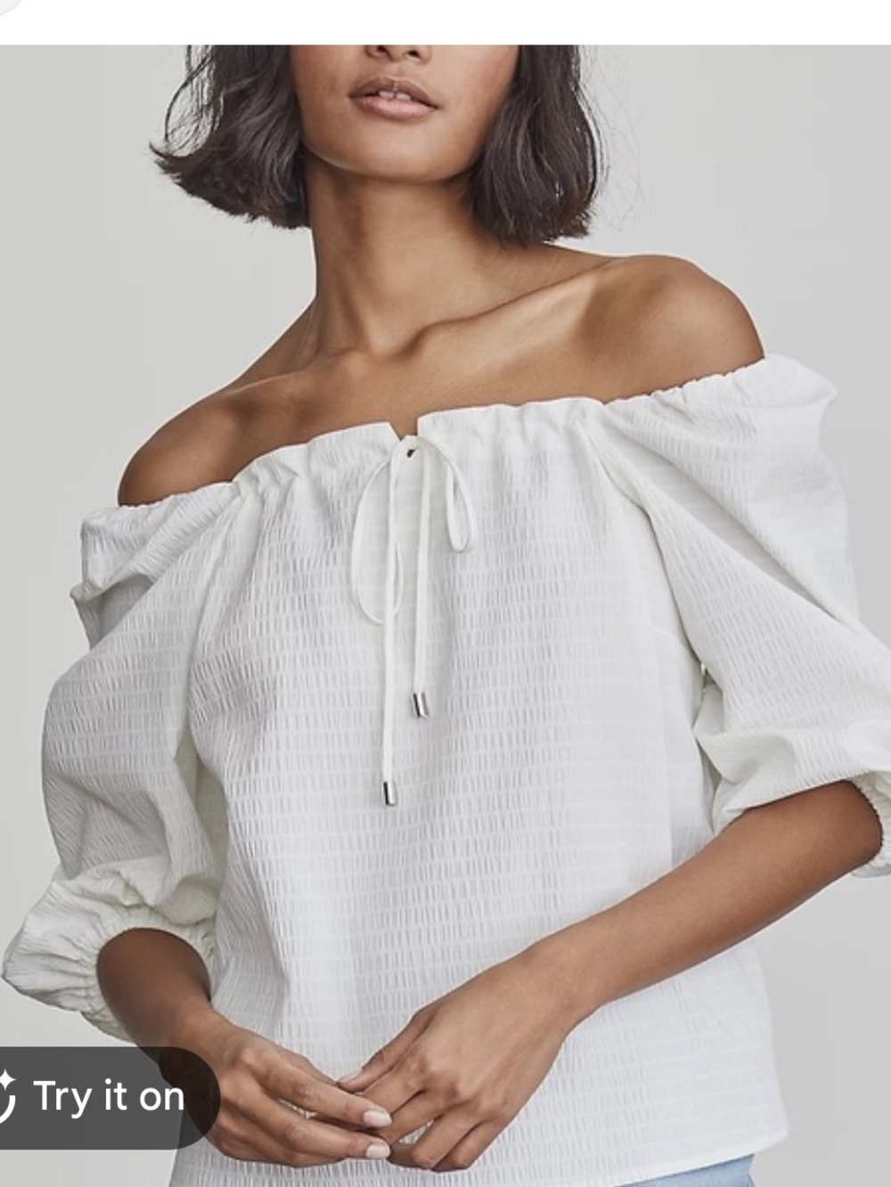 Elizabeth and James Smock Off The Shoulder Top